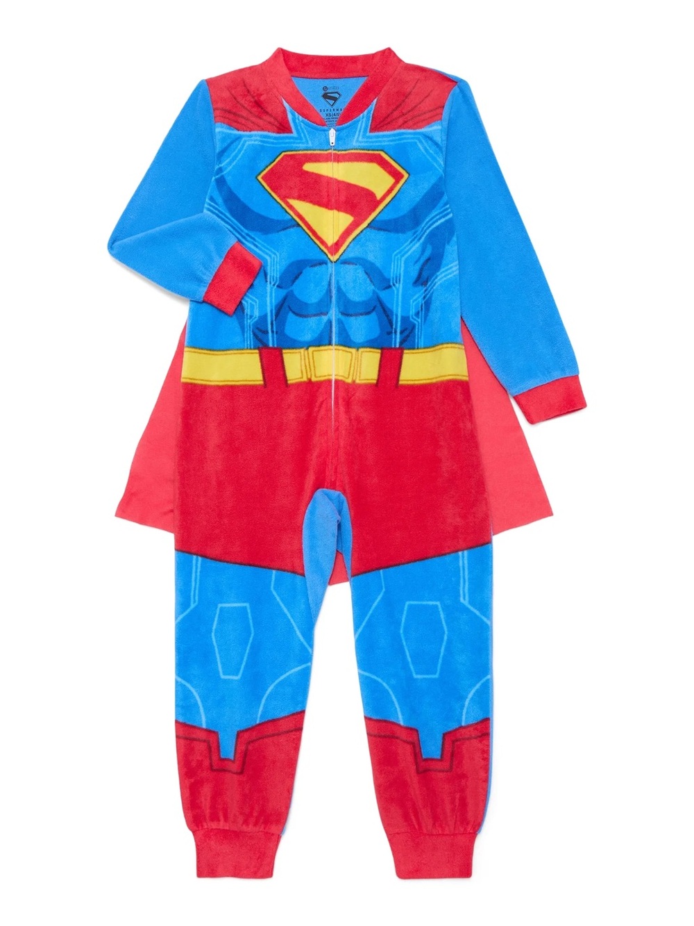 Kids Superman Costume Pajamas Long Sleeve Size M(8) Sleepwear